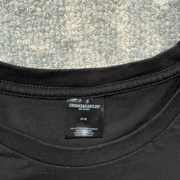 NWOT Crooks & Castles Essential Tee in Black - Picture 8 of 9